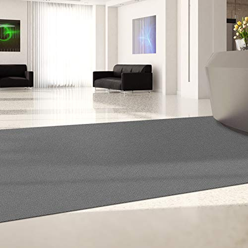 Hong Kong - Alfombra antideslizante para atrapar la suciedad (100 cm x 250 cm), color gris