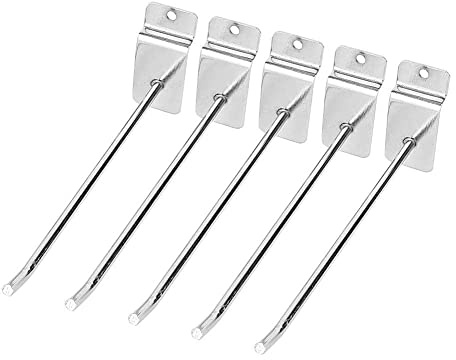 Väggpanelkrokar set 25 st 15 cm/6 tum lamellvägg panel krokar hängare displaykrokar vägg produkt transportör butik hylla krok
