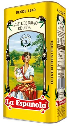 LA ESPAÑOLA Huile d'Olive de Grignons Origine Espagne, Idéal pour Fritures, Sauces et Sautés (4 L)
