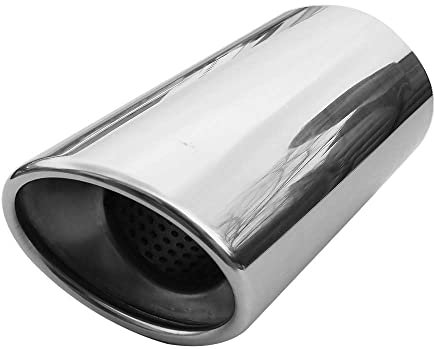 Auspuffblende Endrohr Endstuck Auspuff Blende Schalldampf Sportauspuff Universell Schalldampf Sport Tuning Optik Edelstahl Rund von 58mm bis 87mm