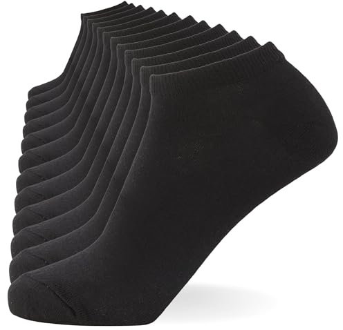 FM London Plain Trainer Socks Chaussettes d'entraînement Lot de 12 Mixte