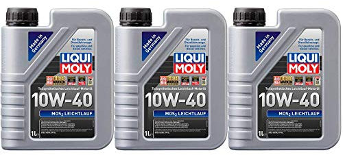 ILODA 3X Original Liqui Moly 1L MoS2 Leichtlauf 10W-40 Motoröl Motorenöl Motoroil Oil
