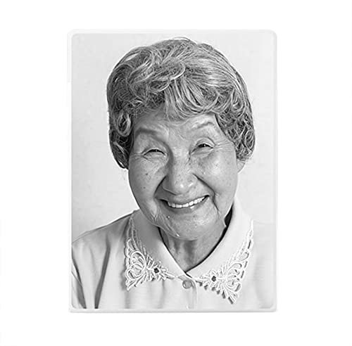 YJZQ Plaque Funéraire Cadre carré Plaque mémoire en céramique Blanc et noir Funéraire Carré de Photo Personnalisée Image Portrait Buste demi-figure Photo Interchangeable pour Médaillon Chien Chat