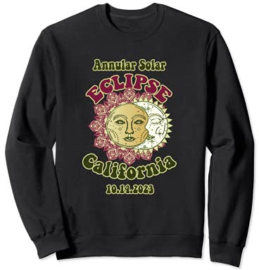Eclipse 2023 Solar-Ring, 1970er-Jahre, Retro-Astronomie, Kalifornien Sweatshirt