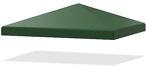 COSTWAY Toldo de Repuesto para Cenador de 300 cm x 300 cm, Toldo de Patio fácil de Montar con Cierre de Gancho y Velcro, Agujeros de Drenaje, Toldo de Pabellón de Poliéster (Verde Oscuro)