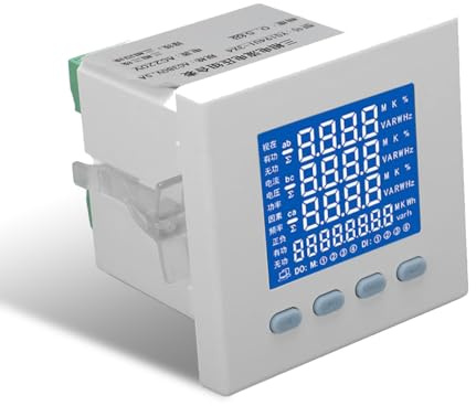 AC 220 V 3 Phasen Stromspannungsmesser, Multifunktionales Amperemeter, 4 Tasten Design, Hohe Präzision für Die Automatisierung Von Umspannwerken, Automatisierung Der Energieverteilung