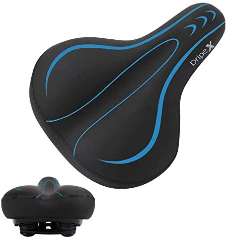 Dripex Fahrradsattel Herren Damen Bequem Weich Gel Fahrrad Sattel Wasserfest Ergonomisch für MTB Citybike Rennrad Blau