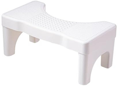 Lvjkes Toilettenhocker, Hockender Toilettenhocker, Badezimmer-Toilettenhocker, Töpfchen-Tritthocker, bequemer Kinder-Hockhocker, rutschfester Badezimmer-Tritthocker, lindert Verstopfung,40 x 21 x 17cm