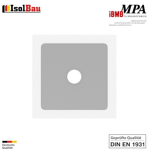 Isolbau Wandmanschette P2 Grau - 1 Stück 150 mm Dichtband - Wasserdichte Manschette für Sanitär, Dusche, Bad, Fliesen, Abdichtung Dichtmanschette für Innen- & Außenbereich