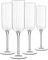 Luigi Bormioli Bach-Serie Lot de 4 flûtes à champagne - Volume : 210 ml - Verre high-tech soufflé - Tige renforcée en titane - Élégance et robustesse pour les vins mousseux