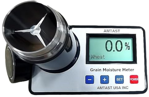 KEhtu Grain Moisture Tester, Moisture Meter with LCD Display, Max Measuring Range 8%-30%, Measuring Error <0.5%, Automatic Temperature Compensation, Cereal Humidity Measure Meter, for Seeds, Millet