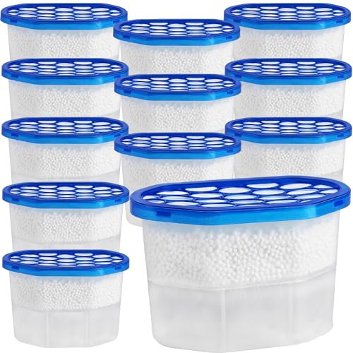 Luftentfeuchter ohne Strom 12 x 230g - Raumentfeuchter für Küche, Bad, Wohnzimmer & Wohnung bis 50m² Luftentfeuchter Granulat, Schimmel- und Geruchsschutz