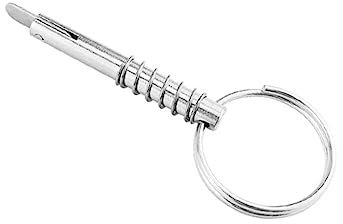 Slakerbe Bullone a innesto in acciaio inox con fusibile a sfera, 6,3 mm, perno a sgancio rapido, bullone pieghevole per barca, cerniera di copertura, lunghezza totale 51 mm