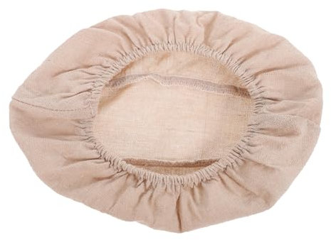 OKUMEYR Bread Basket Cloth Liner Oval 30x14x8cm Cotton and Linen Sourdough Dough Fermentation Cover for Baking and Kitchen Use, Beige Bread Basket Cover