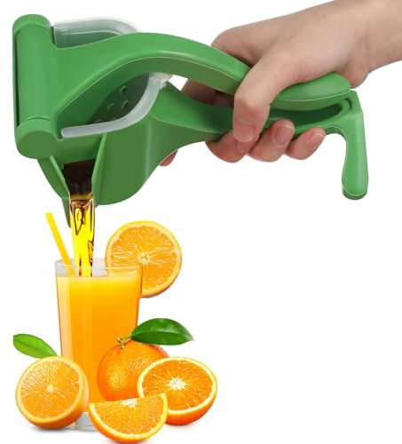 HOLIDYOYO Lot de 2 presse-agrumes manuels - Presse-agrumes pratique en plastique robuste - Pour oranges, citrons, citrons verts, jus frais - Accessoire de cuisine compact