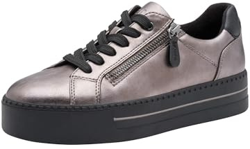 Jana dam Low Vegan sneakers, Pewter/svart, 39 EU, Pewter Black, 39 EU