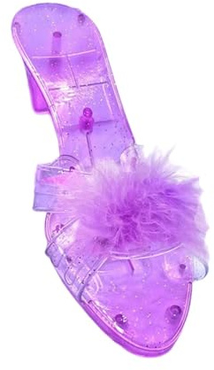MERIGLARE Zapatos de Princesa, Juguete de simulación, Sandalias de gelatina para disfrazarse, para Fiesta de Baile, Cosplay, PÚrpura