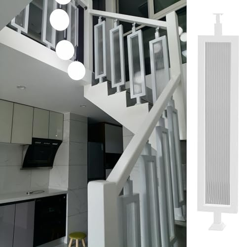 Ensemble de balustrades d'escalier en fer forgé et verre 120 cm avec vis blanches, balustrades intérieures pour une superbe décoration d'intérieur