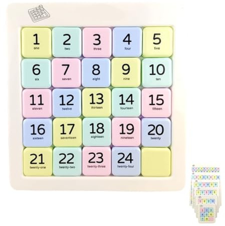 Schiebepuzzle Zahl Slide Puzzle Denkspiel Magnetisches Gleitschieber Gehirntrainer Puzzle Logikspiel Lernspielzeug Für Trainieren Der Intelligenz Und Zur Entwicklung des Gehirns, Zahl Schiebepuzzle