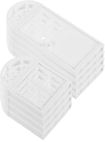 Veemoon Juego de 8 Puertas y Ventanas de Plástico de Color Claro para Casa de Muñecas en Miniatura, Accesorios Realistas para Kit de Mini Casa, Suministros de Decoración para Proyectos