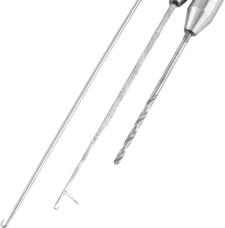 Aramox Ensemble d'aiguilles à Appâts, Outil de Plate-Forme de Pêche en Alliage d'aluminium, 3 en 1 pour Les Pêcheurs, Appâtage et Fixation de Ligne Pratiques