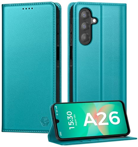 Kirnntca Coque pour Samsung Galaxy A26 5G, Housse en Cuir PU Premium Etui à Rabat Pochette de Portefeuille, Blocage RFID Flip Case Étui de Protection pour Samsung Galaxy A26 5G