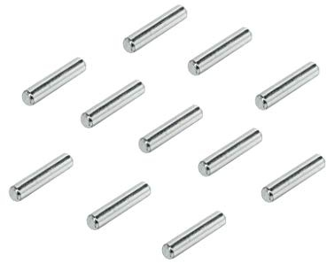 Gedotec Holz-Bodenträger 5 mm Fach-Bodenträger Regalbodenträger - FLUX | Stahl massiv vernickelt | Plattenträger mit Länge 24 mm | Tablarträger für Holzböden | 100 Stück - Regal-Stifte extra lang