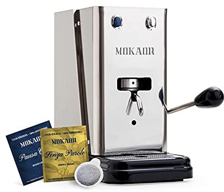 Macchina Cialde Flytek Zip INOX ESE 44mm + 15 CIALDE MOKAOR ESPRESSO ITALIANO DAL 1954