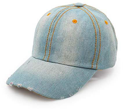 UltraKey Jeansbaseballmütze, Unisex Sport Casual Damen Herren Sonnenhut Outdoor Cowboyhut Shabby Design