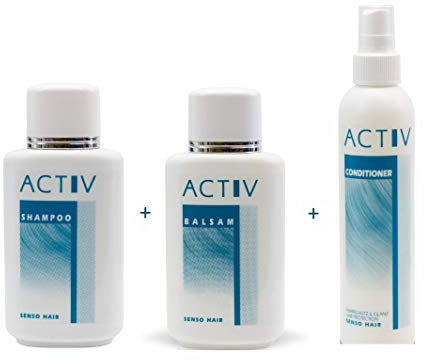 GFH ACTIV - Kit per la cura delle parrucche con shampoo da 250 ml + balsamo da 250 ml + balsamo da 200 ml