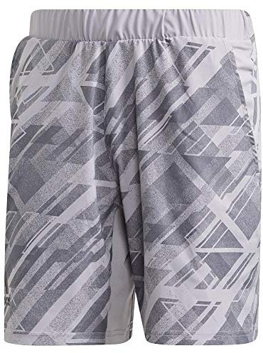 adidas Aeroready Herren Shorts mit Allover-Aufdruck, Herren, Shorts, JDY85, Glory Grey, XXL