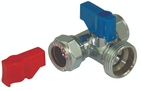 Aumix 15mm x ¾ inch Tee Washing Machine/Dishwasher Valve Tap T Connector x1