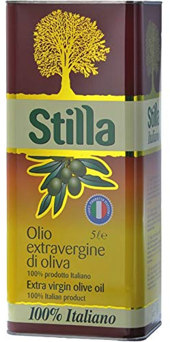 Olio Extravergine d'Oliva 100% Italiano | Stilla | Alta Qualità | Cilento Piana del Sele | Latta Salvaspazio 5 Litri | Estratto a Freddo