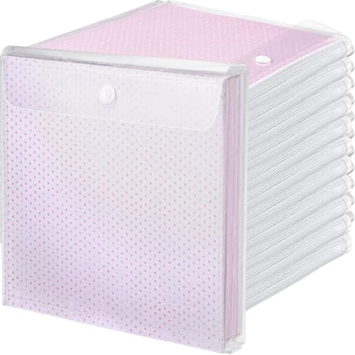 36 Stück 30.5x30.5 cm Scrapbook-Papier-Organizer Top Loading Kunststoff Papierhalter Bastelpapier Aufbewahrung Scrapbook Organisation und Aufbewahrung für Sammelalben Papierdateien Fotos, transparent