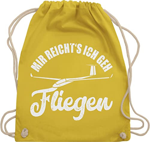 Turnbeutel Rucksack - Beruf und Job Geschenke - Mir reicht's ich geh fliegen - Geschenk Segelflieger Segelfliegen Segelflug - Unisize - Gelb - arbeit flieger beutel kollegen flugzeug stoffrucksack