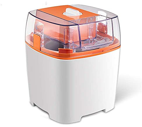 Sorbetière Électrique avec Congélateur Intégré, Machine À Crème Glacée Molle À La Maison Enfants, Petite Machine À Glaçons Comptoir Orange Peng