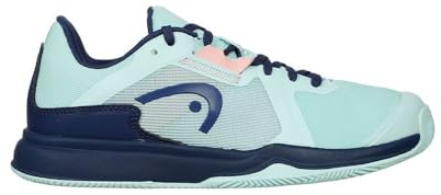 HEAD Women's Sprint Team 3.5 Clay Tennis Shoes Sand Court Shoes Mint Dark Blue EU, Aqua dark blue, 6 UK