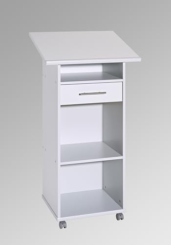 Schildmeyer Stehpult Möbelpartner 143924, Holzwerkstoff, lichtgrau, 60 x 109,4 x 50 cm