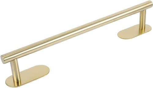 YUET Towel Rail Adhesive 30CM Hand Towel Holder Bar Bathroom Holders No Drill For Bathrooms Kitchen Dish Cloths Hanger 304 Stainless Steel RUSTPROOF Wall Mounted 12'' Gold