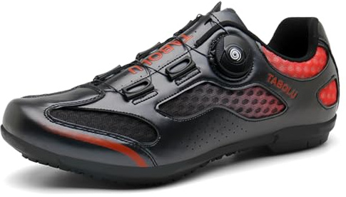 PENXZT Herren Fahrradschuhe Radsportschuhe MTB Schuhe Rennrad Fahrradschuhe Schlossfreie Mountainbike Schuhe Flat ohne,Schwarz,45 EU