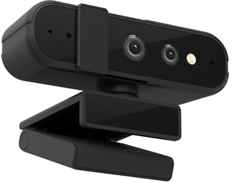 Fiorky HD 1080P Webcam de Reconnaissance faciale avec Deux Microphones Caméra Web à Mise au Point Automatique pour Windows Hello Compatible avec Win10/11 pour OBS/Gaming/Zoom/FaceTime/Teams