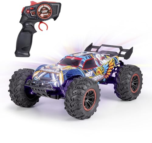 Dickie Toys 201108003 - Furious Phoenix Radiostyrd Bil - Radiostyrd Bil från Dickie Toys med LED-Ljus, Stötdämpare, USB-Laddning och 2,4 GHz Kontroll, 40 cm, 1:10, Från 6 år