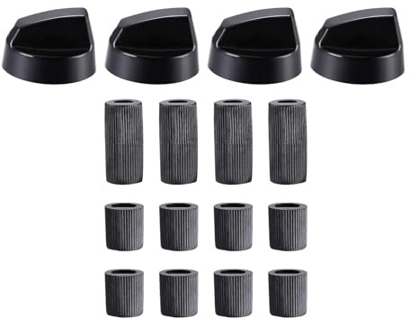 Kochknöpfe – 4 Sets Thermostatregler | Griffe für Belling Herde | Ersatz Ofenknöpfe | Universal-Steuerknöpfe aus Kunststoff für alle Marken von