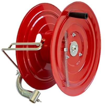 Stalea – Avvolgitubo Manuale Ø6×8 mm – Capacità 150 m, Struttura Robusta in Metallo – Avvolgitore tubo Ideale per Tubi Aria Compressa, Officine e Attrezzature Agricole (Normale)