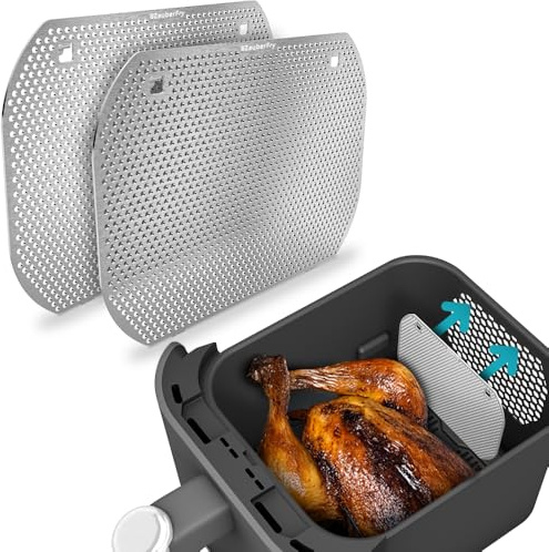 2x ZauberFry Spritzschutz, Effektiver Fettspritzschutz kompatibel mit Ninja Double Stack SL400EU Heißluftfritteuse, Zubehör, Schutz für Heizspirale und Ventilator | SL400EU Heißluftfritteuse, effektiver Fettspritzschutz, Schutz für Heizspirale und Ventilator