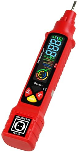 Testeur de Tension, Testeur Électrique avec Écran LCD, Dual Range AV 2-440V, 50Hz-60H Live/Null-Drawtester, Détecteur de Rupture de Fil