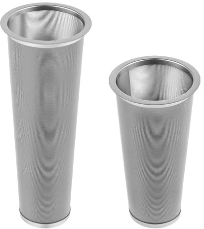 Foppla 2 filtros de café frío de acero inoxidable con malla fina de boca ancha, filtro de tarro Mason fácil de limpiar, filtro de café helado multiusos para botella de boca ancha de 64/32 onzas