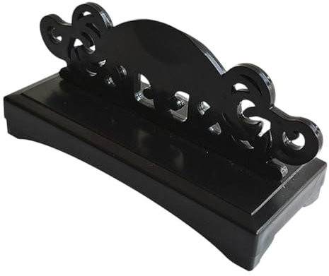 Qianly Folding Fan Stand Base Fan Rack Chinese Hand Fan Holder Hand Fan Stand for Exhibition, Black