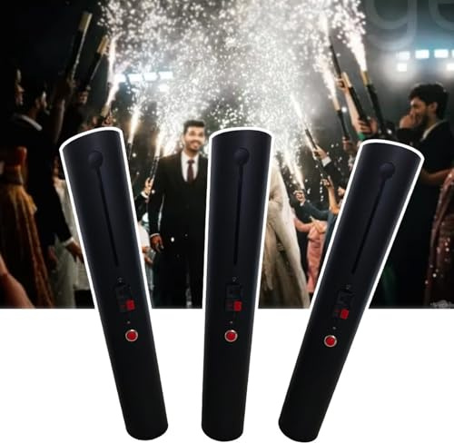Wasd3Pods 3/6/9 PièCes Portable Fontaine Sparkular Machine, SystèMe De Tir De Feux d'artifice à Froid à Un Bouton, Utiliser Une Batterie AA, pour NoëL, Mariages, Feux d'artifice,3pcs