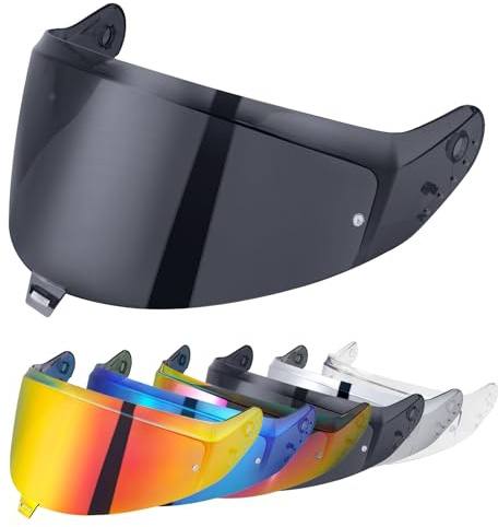 VCOROS Visiere Casque Moto pour Shark D-SKWAL 3/SKWAL i3/RIDILL 2 | Casque Moto Pare-Vent Casque Lentille,Remplacement de Visière de Casque